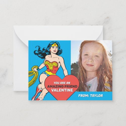 Wonder Woman Super Friend  Valentines Day Note Card