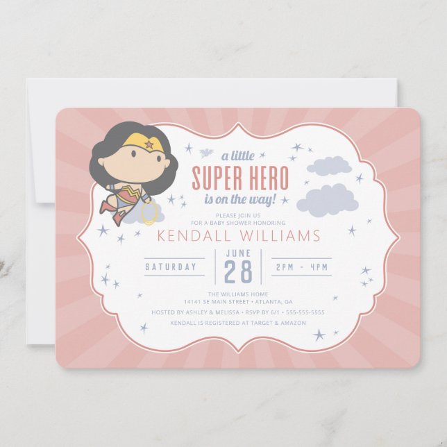 Wonder Woman | Super Hero Baby Shower Invitation (Front)