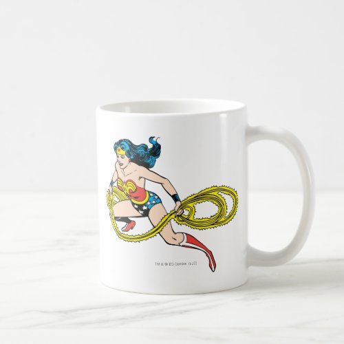 Wonder Woman Swinging Lasso Left Coffee Mug