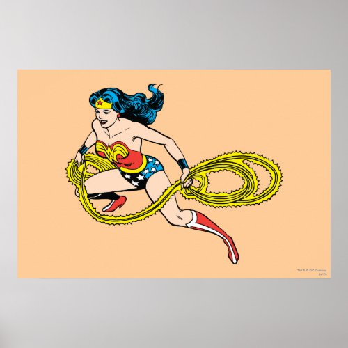 Wonder Woman Swinging Lasso Left Poster