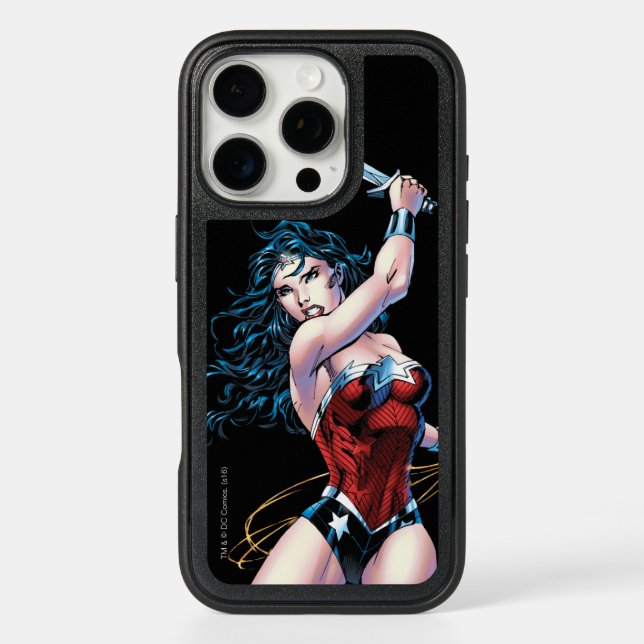 Wonder Woman Swinging Sword Otterbox iPhone Case (Back)
