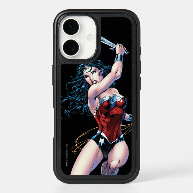 Wonder Woman Swinging Sword Otterbox iPhone Case (Back)