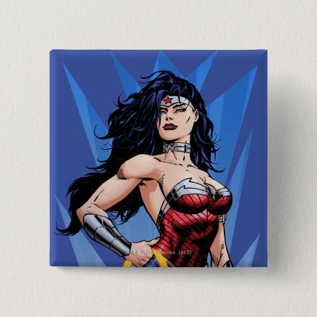 Wonder Woman & Sword Pinback Button (Front)