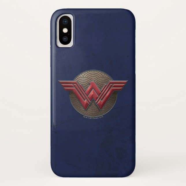 Wonder Woman Symbol Over Concentric Circles Case-Mate iPhone Case (Back)