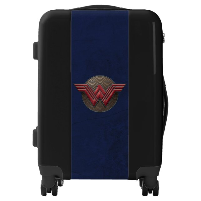 Wonder Woman Symbol Over Concentric Circles Luggage (Front)