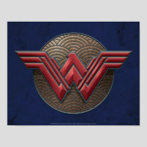 Wonder Woman Symbol Over Concentric Circles Poster