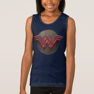 Wonder Woman Symbol Over Concentric Circles T-Shirt