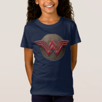 Wonder Woman Symbol Over Concentric Circles T-Shirt