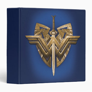 Wonder Woman Symbol With Sword of Justice 3 Ring Binder
