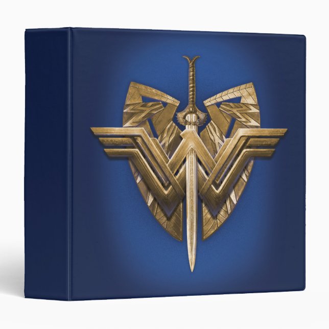 Wonder Woman Symbol With Sword of Justice 3 Ring Binder (Front/Spine)