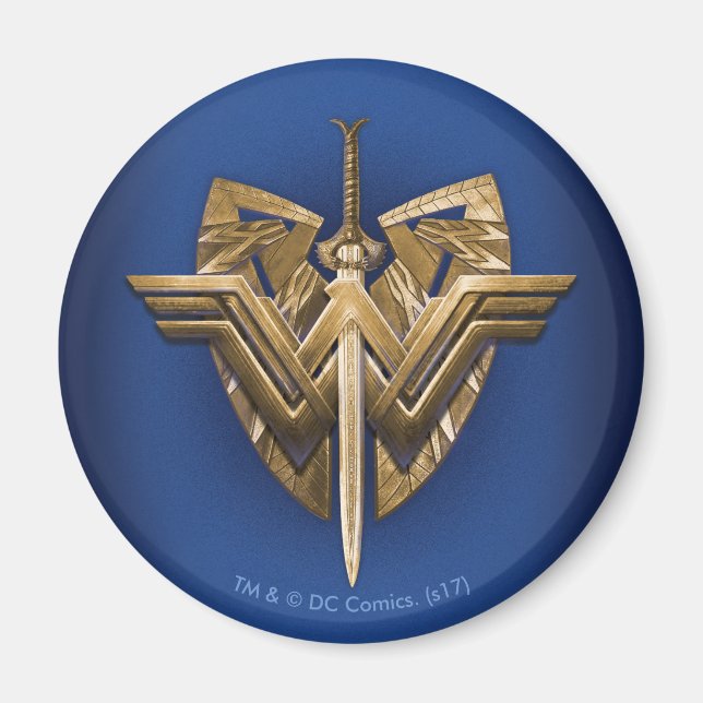 Wonder Woman Symbol With Sword of Justice Magnet (Front)
