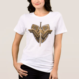 Wonder Woman Symbol With Sword of Justice Tri-Blend Shirt