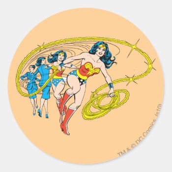 Wonder Woman Transform Classic Round Sticker by wonderwoman at Zazzle
