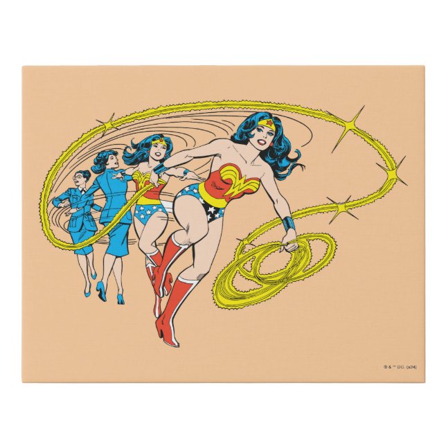 Wonder Woman Transform Faux Canvas Print (Front)