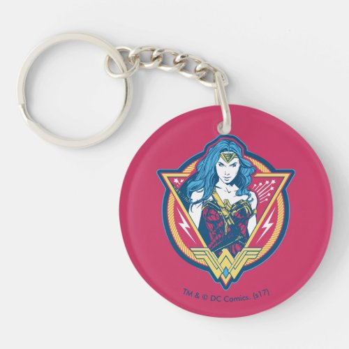 Wonder Woman Tri_Color Graphic Keychain