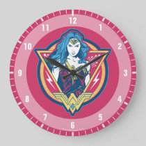 Wonder Woman Tri-Color Graphic Large Clock
