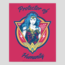 Wonder Woman Tri-Color Graphic Poster