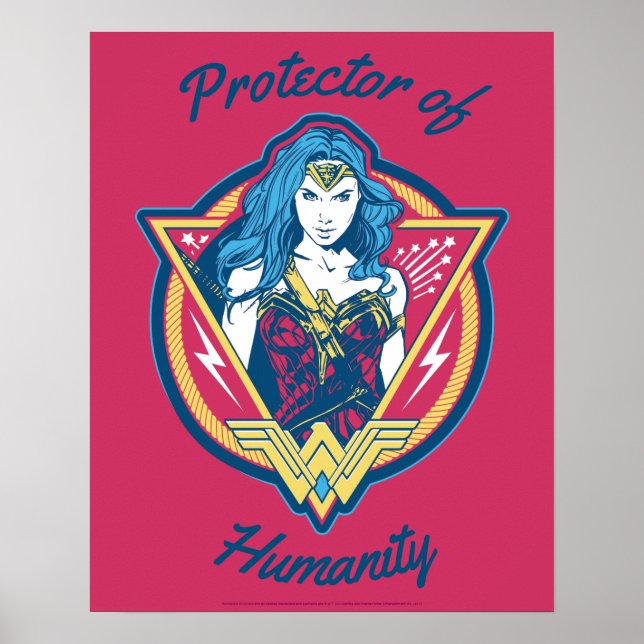 Wonder Woman Tri-Color Graphic Poster (Front)
