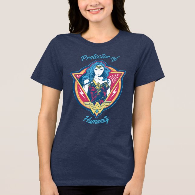 Wonder Woman Tri-Color Graphic Tri-Blend Shirt (Front)