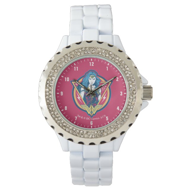 Wonder Woman Tri-Color Graphic Watch (Front)
