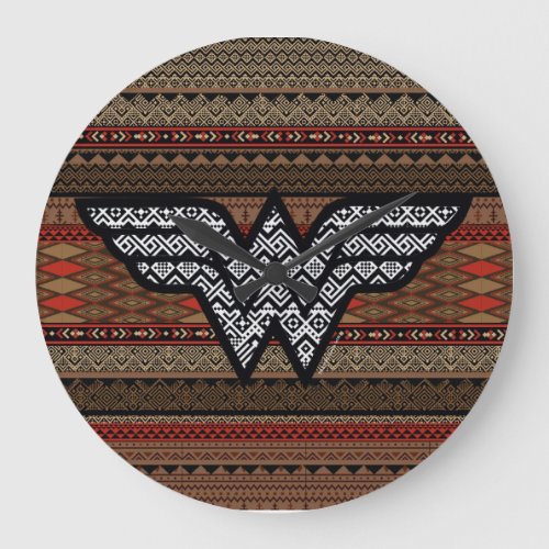 Wonder Woman Tribal Pattern Large Clock