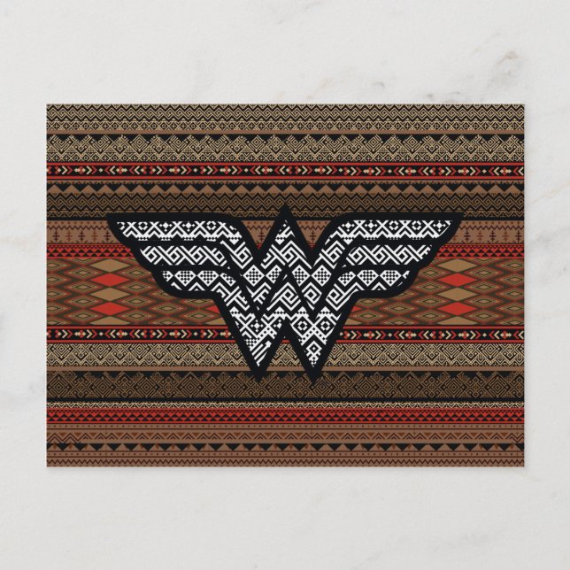 Wonder Woman Tribal Pattern Postcard (Front)