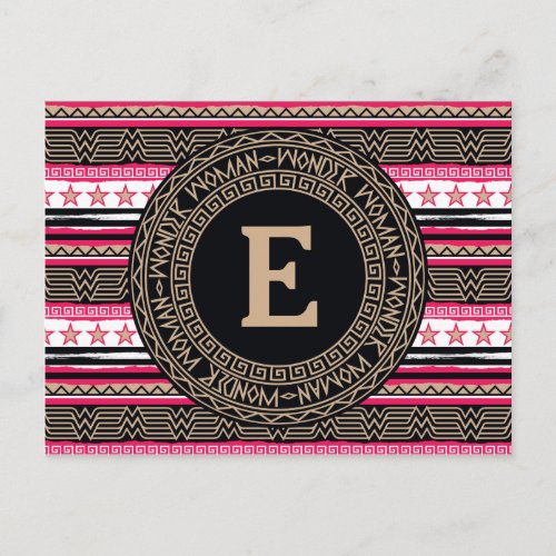 Wonder Woman Tribal Pattern Postcard