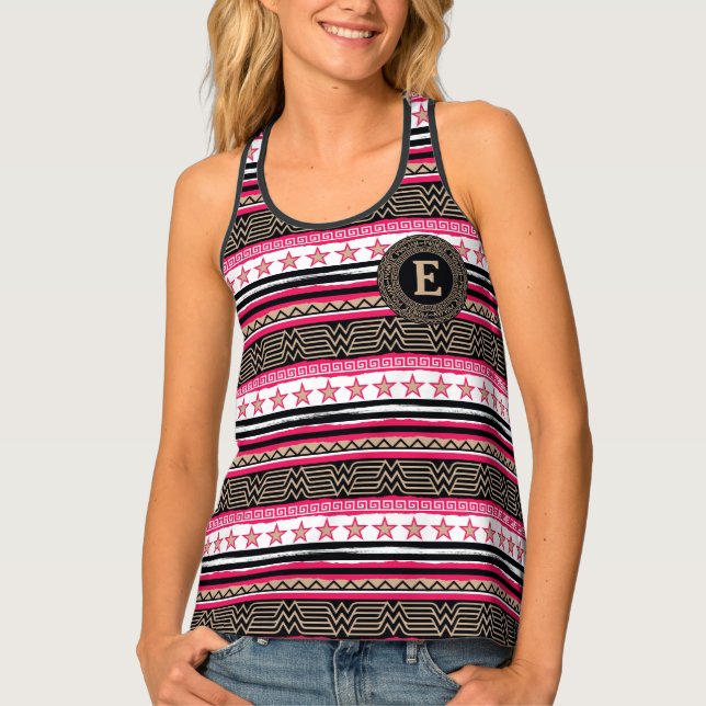 Wonder Woman Tribal Pattern Tank Top (Front)