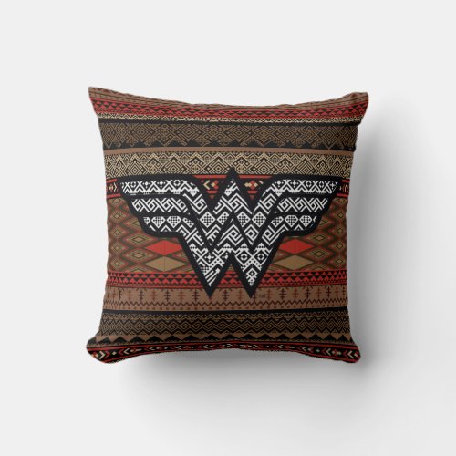 Wonder Woman Tribal Pattern Throw Pillow