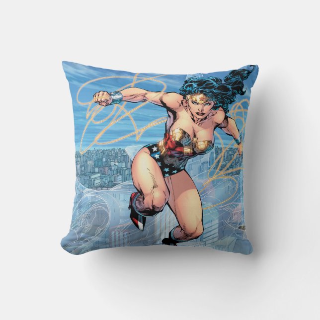 Wonder Woman Trinity Comic Cover #16 Throw Pillow (Front)