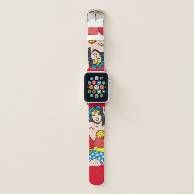 Wonder Woman Twist with Glowing Cuffs Apple Watch Band (Front)