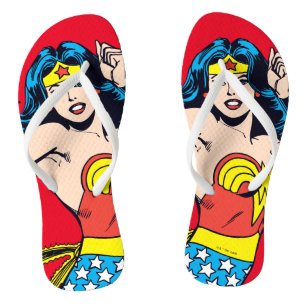 Wonder Woman Twist with Glowing Cuffs Flip Flops