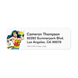 30 Wonder Woman Personalized Address Labels 