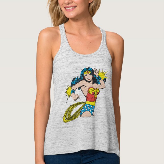 Wonder Woman Twist with Glowing Cuffs Tank Top (Front)