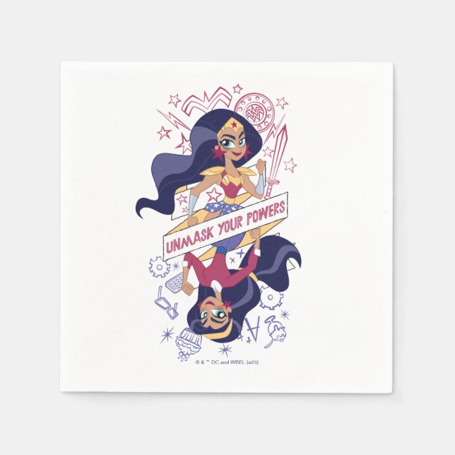 Wonder Woman Unmask Your Powers Napkins (Front)