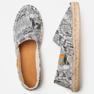 Wonder Woman Vintage Comic Pattern Espadrilles
