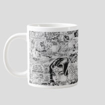 Wonder Woman Vintage Comic Pattern Giant Coffee Mug