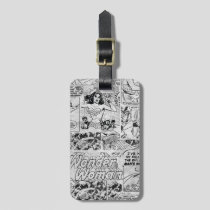 Wonder Woman Vintage Comic Pattern Luggage Tag