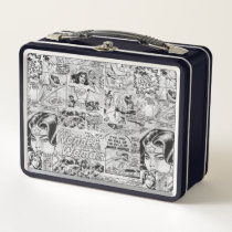 Wonder Woman Vintage Comic Pattern Metal Lunch Box