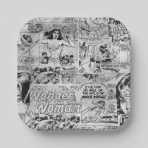 Wonder Woman Vintage Comic Pattern Paper Plates