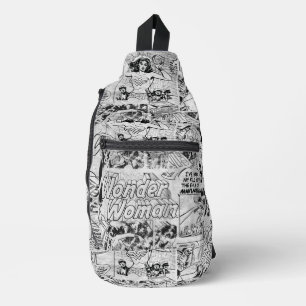 Wonder Woman Vintage Comic Pattern Sling Bag