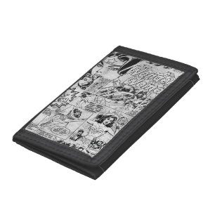 Wonder Woman Vintage Comic Pattern Trifold Wallet