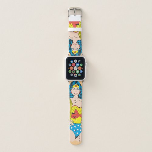 Wonder Woman  Vintage Pose with Lasso Apple Watch Band