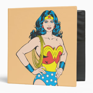 Wonder Woman Vintage Pose with Lasso Binder