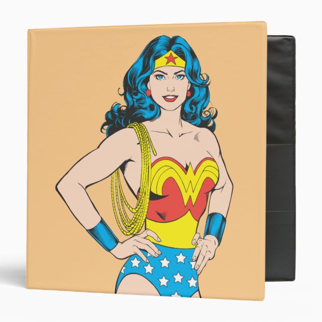 Wonder Woman | Vintage Pose with Lasso Binder (Front/Inside)