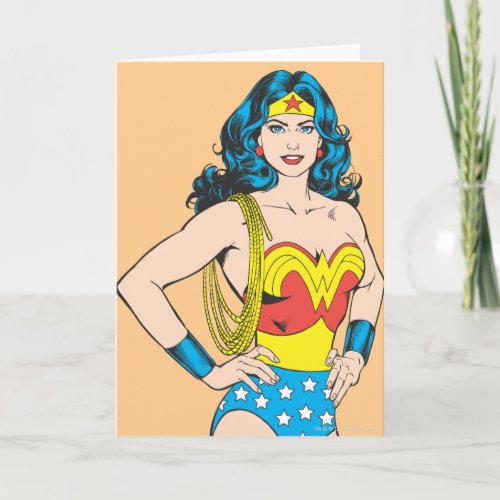 Wonder Woman  Vintage Pose with Lasso Card