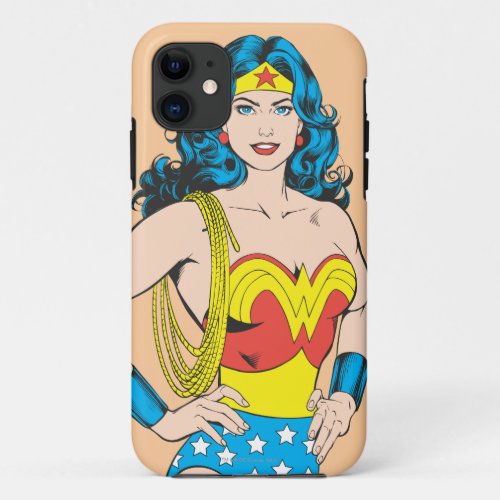 Wonder Woman  Vintage Pose with Lasso iPhone 11 Case