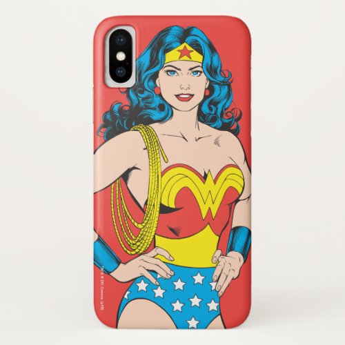 Wonder Woman  Vintage Pose with Lasso iPhone XS Case