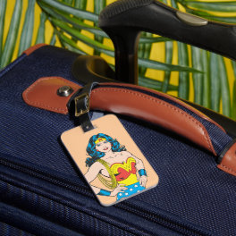 Wonder Woman Vintage Pose with Lasso Luggage Tag