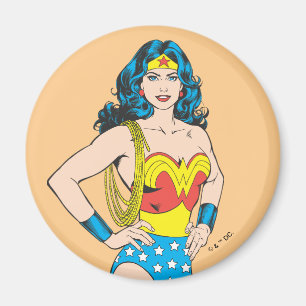 Wonder Woman Vintage Pose with Lasso Magnet